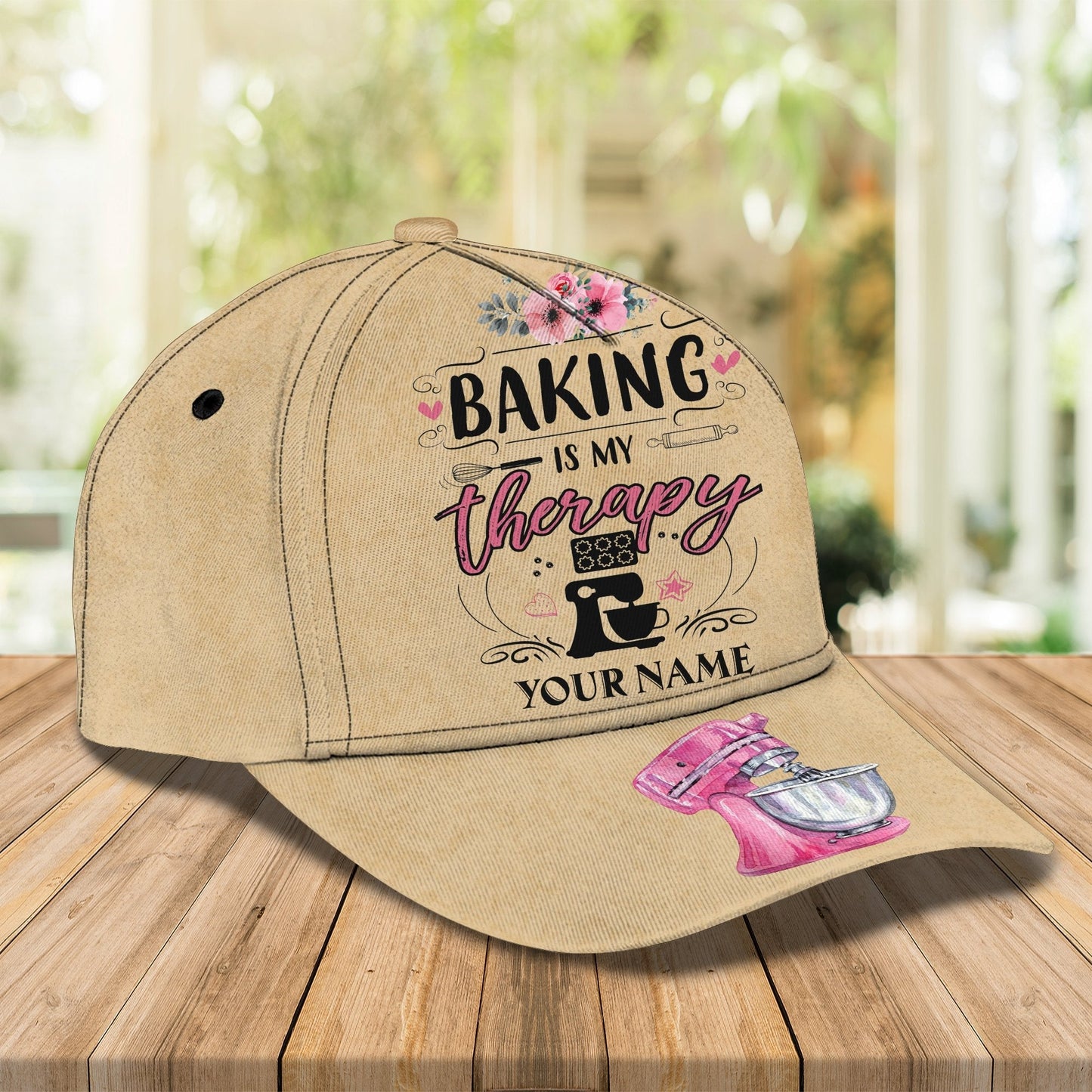 3D Classic Cap Baking Personalized Name Cap 072 Lasfour CA1994