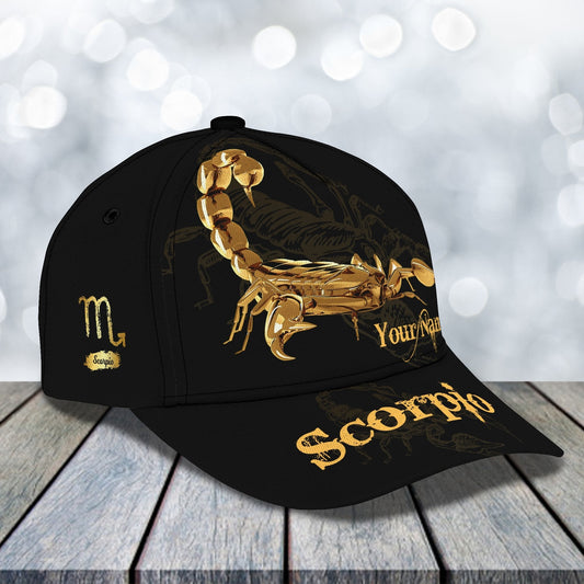 3D Classic Cap Scorpio Personalized Name Cap 297 Lasfour CA1820