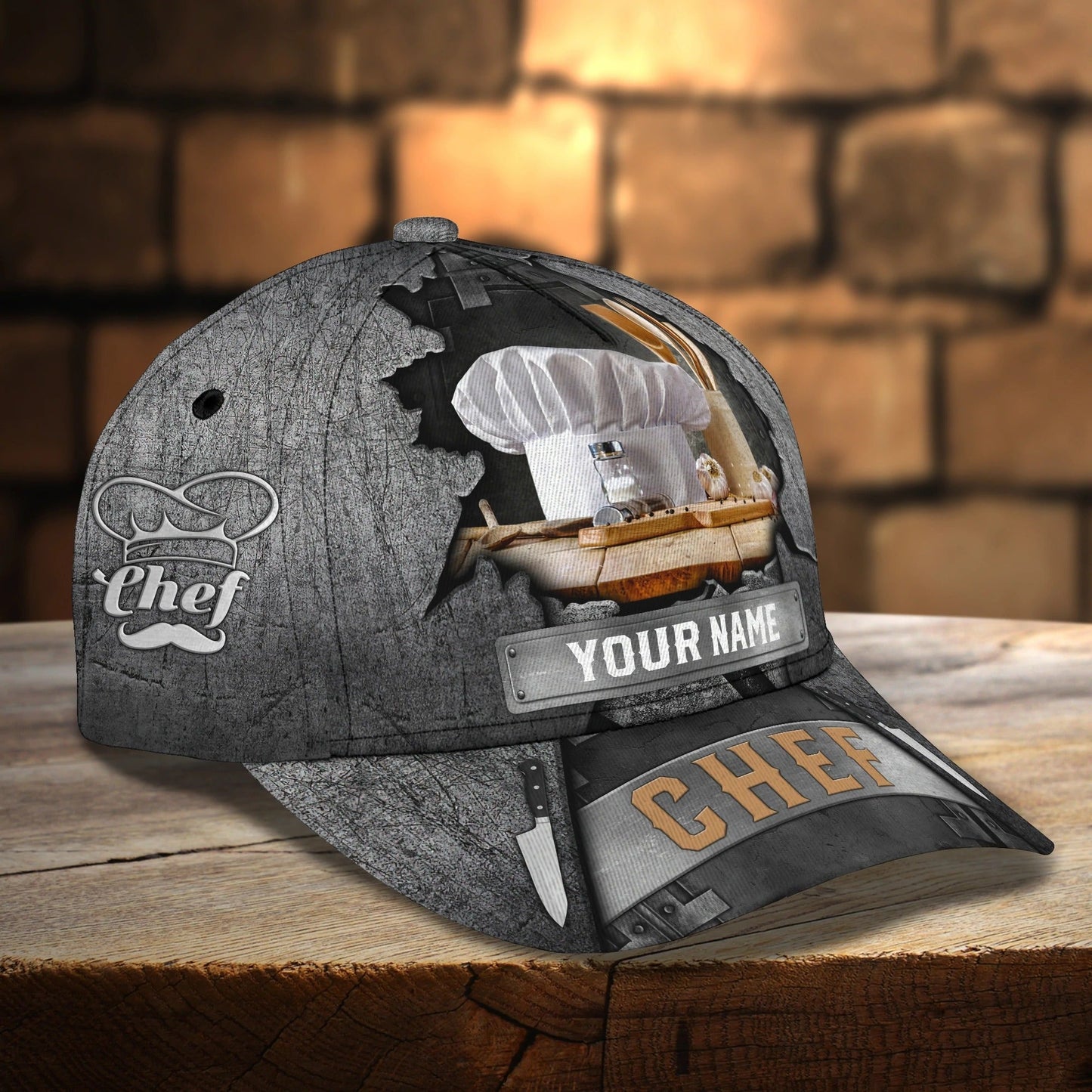 Personalized Master Chef Baseball All Over Print Cap For Men And Women, Special Cap Hat For Chef CO0407