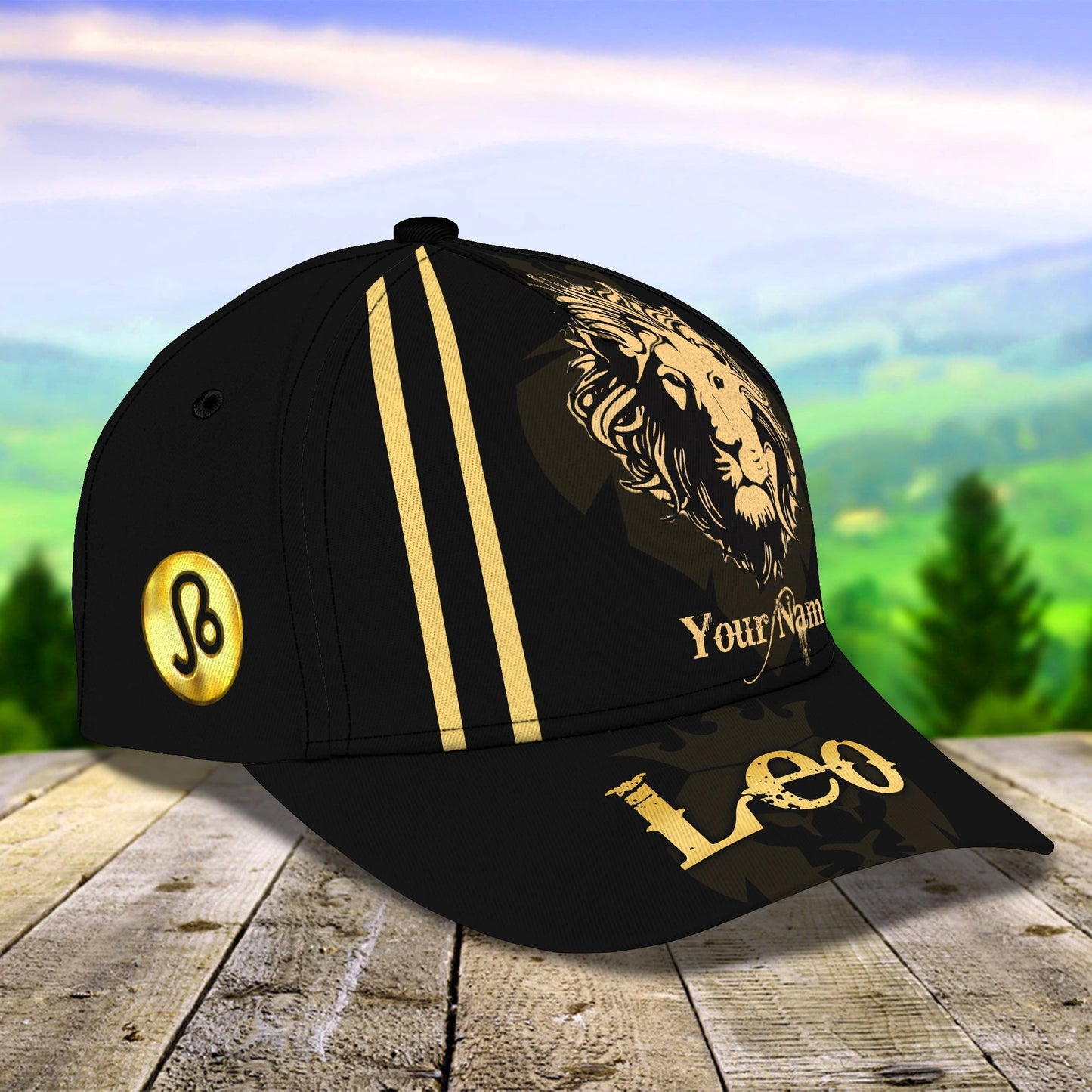 3D Classic Cap Leo Personalized Name Cap 95 Lasfour CA2422