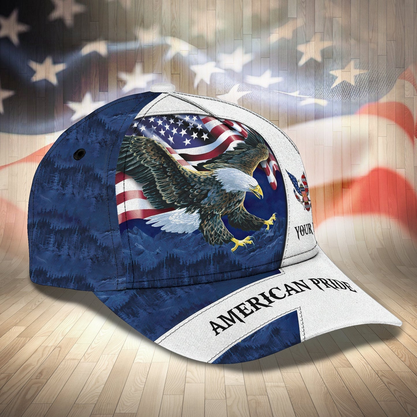 3D Classic Cap America Pride Personalized Name Cap Fuly Lasfour CA1946