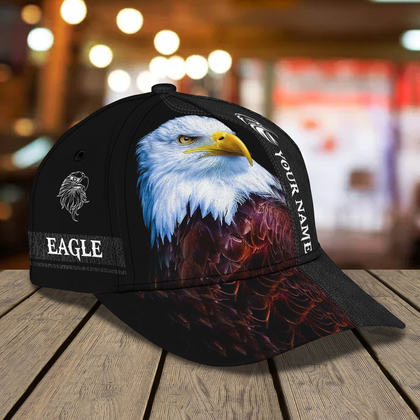 3D Classic Cap America Egagle Personalized Name Cap 01Lasfour CA1460