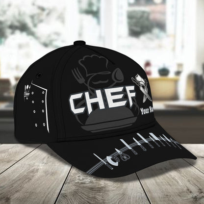 3D Classic Cap Chef Personalized Name Cap Lasfour CA2475