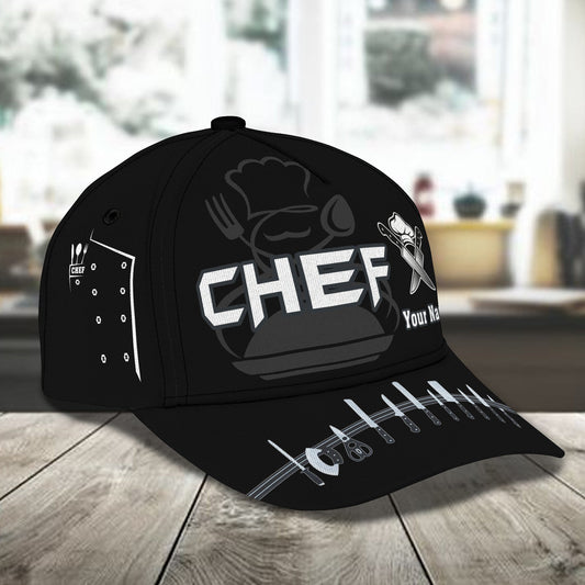 3D Classic Cap Chef Personalized Name Cap Lasfour CA2475