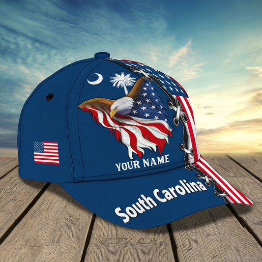 3D Classic Cap South Carolina Personalized Name Cap 01 Lasfour CA1633