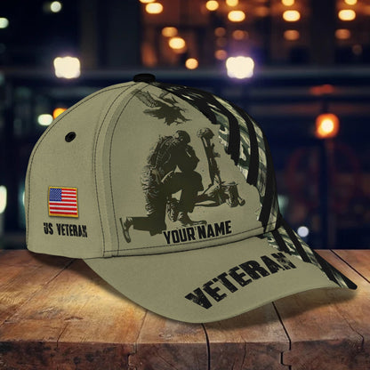 3D Classic Cap Veteran Personalized Name Cap 02 Lasfour CA2302