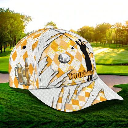 Customized 3D All Over Print Mens Golf Cap For Mens, Birthday Gift For Golf Man, Golfer Friends Best Gifts CO0357