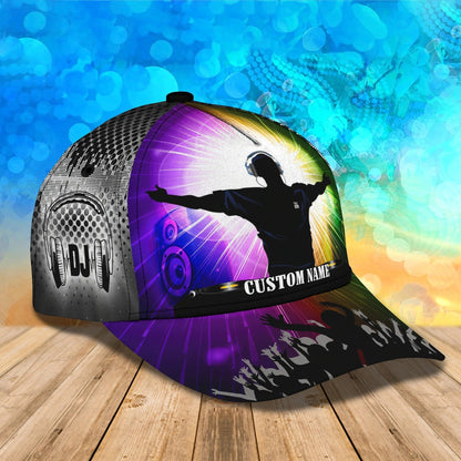 Personalized Colorful 3D Classic Cap Hat For Disc Jockey, Dj Baseball Cap Hat, Nonstop Bar Club Cap Hat For Him Her CO0537