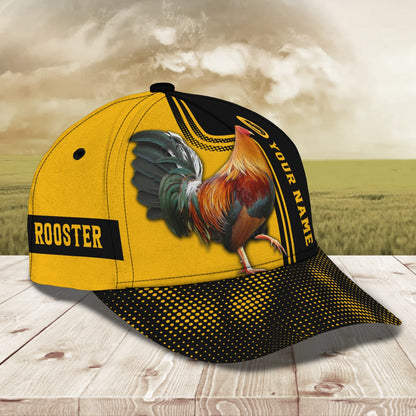 3D Classic Cap Rooster 05 Personalized Name Cap Lasfour CA1358