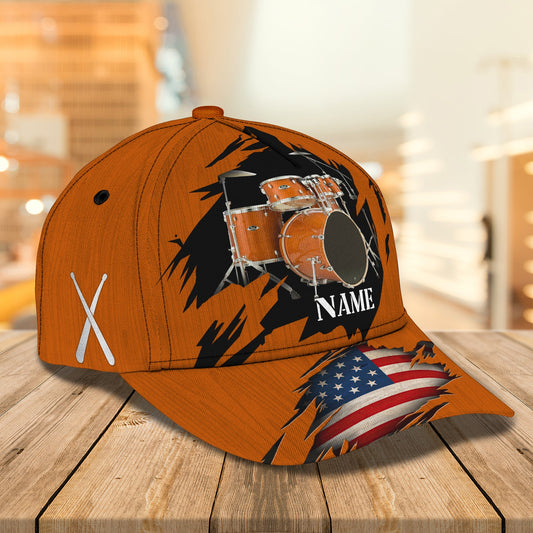 3D Classic Cap Drum Personalized Name Cap 176 Lasfour CA0983