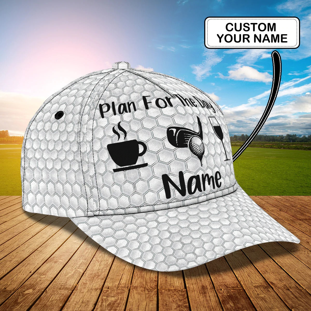 Custom With Name 3D Baseball Cap Hat For Golf Man, Plan For The Day With Golf, Gift A Golf Lover CO0378