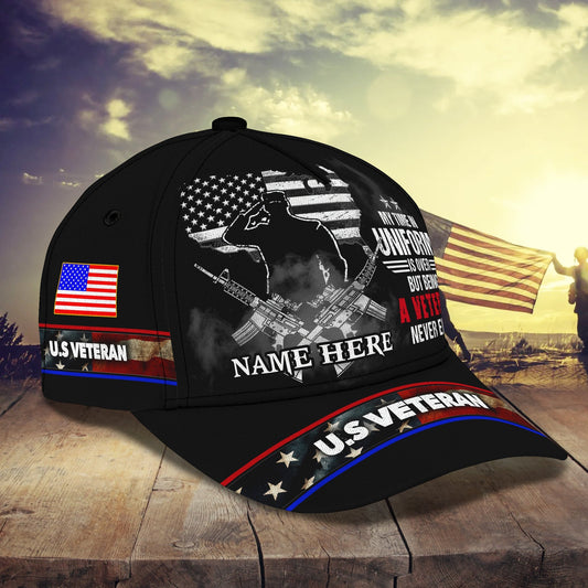 3D Classic Cap Personalized Name Cap10 Veteran Lasfour CA1755