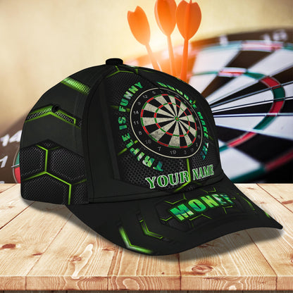 3D Classic Cap Darts Green Personalized Name Cap 02 Lasfour CA1130