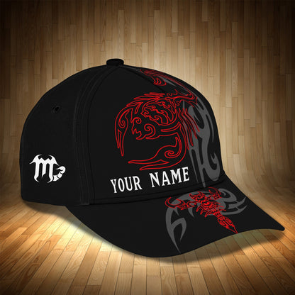 3D Classic Cap Personalized Name Cap Tattoo Scorpio Lasfour CA1606