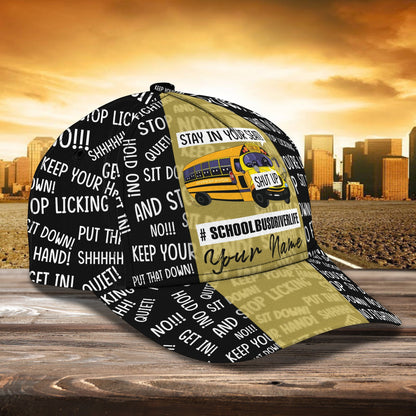 3D Classic Cap Schoolbus Driver Personalized Name Cap 21 Lasfour CA0873