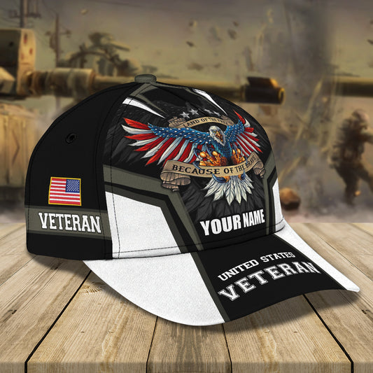 3D Classic Cap Veteran Personalized Name Cap 011 Lasfour CA1723