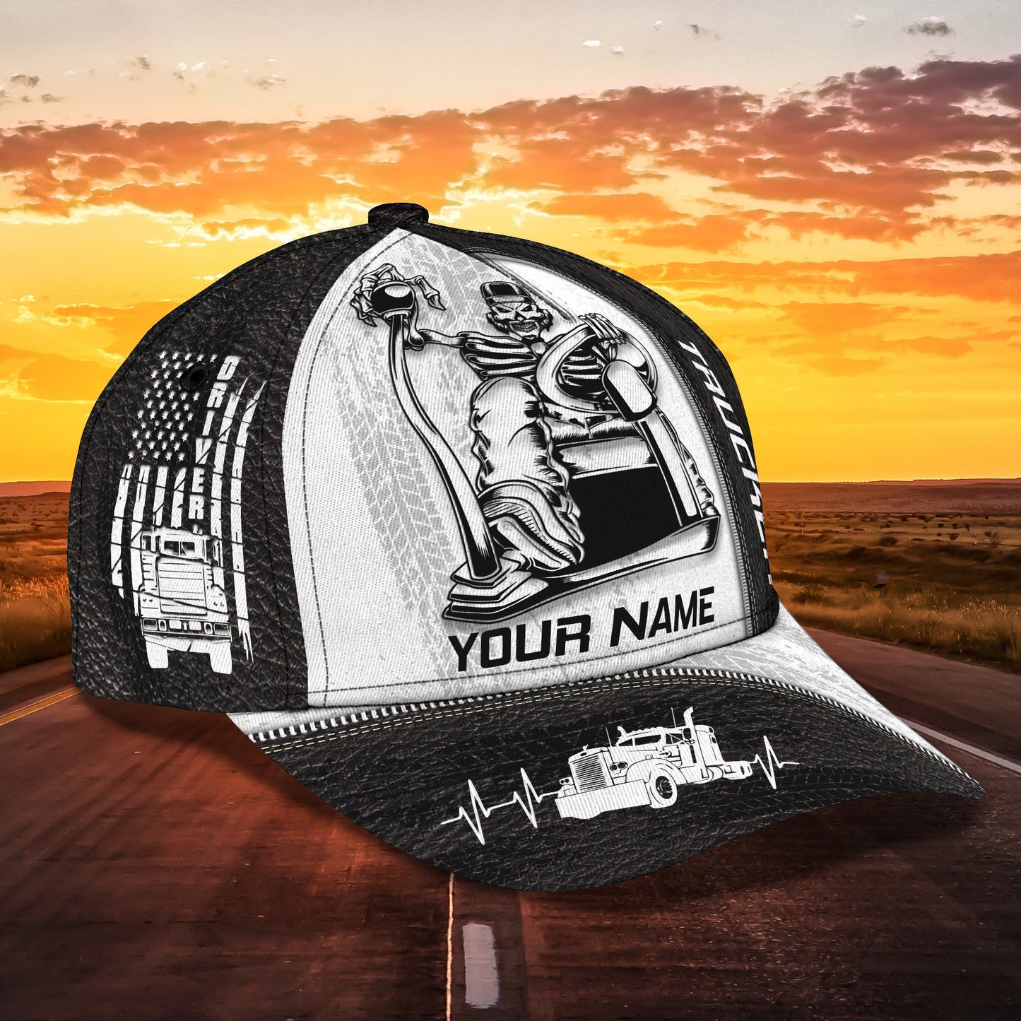 3D Classic Cap Trucker Personalized Name Cap 85 Lasfour CA1226