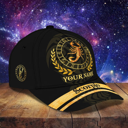 3D Classic Cap Scorpio 001 Personalized Name Cap Lasfour CA2283