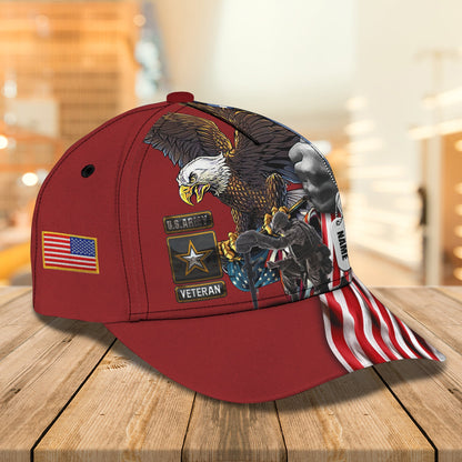 3D Classic Cap Veteran Personalized Name Cap 90 Lasfour CA2465