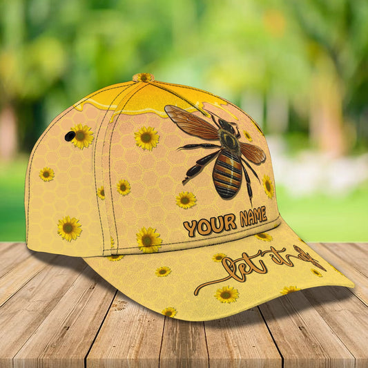 3D Classic Cap Bee 04 Personalized Name Cap Lasfour CA1789