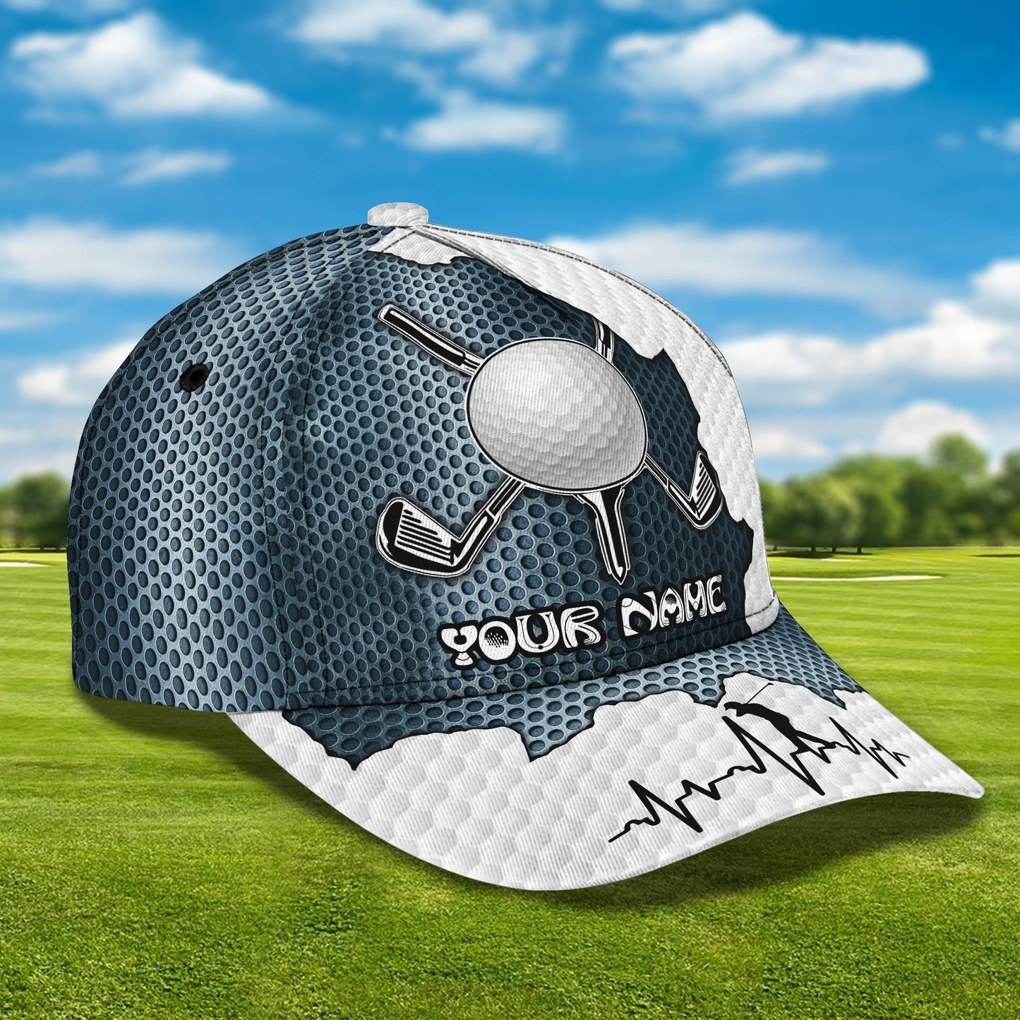 Custom Name 3D Full Priinting Classic Cap For Golfer, Adult Golfer Cap, Golf Lovers Cap Hat CO0362