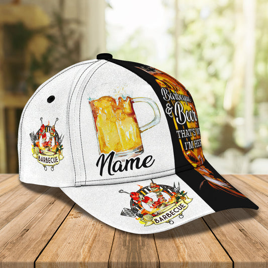 3D Classic Cap Barbecue And Beer Personalized Name Cap nama264 Lasfour CA1567