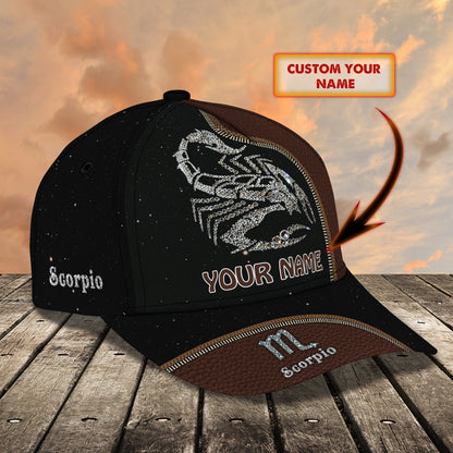 3D Classic Cap Scorpio1 Personalized Name Cap Lasfour CA1549