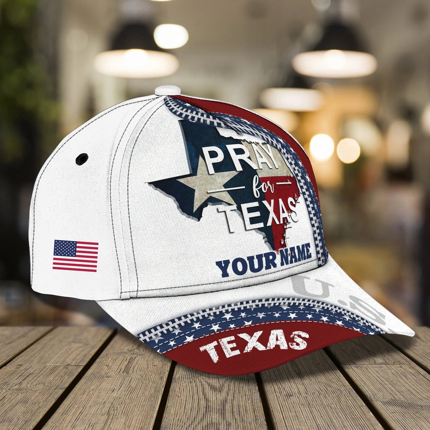 Customized 3D Full Printed Baseball Cap Pray For Texas, Texas Baseball Cap, Texas Classic Cap CO0382