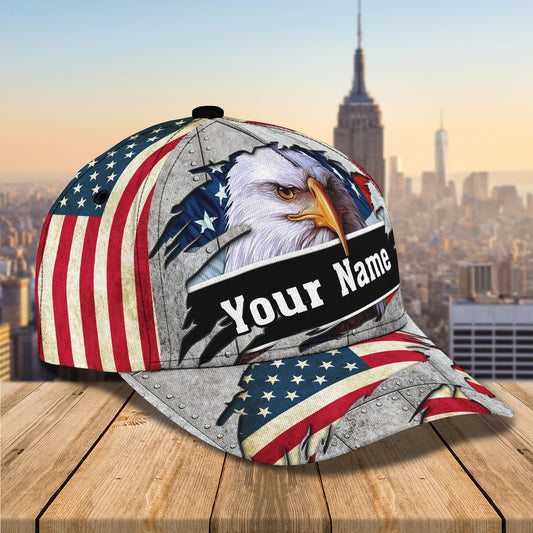 3D Classic Cap America Personalized Name Cap Lasfour CA2127