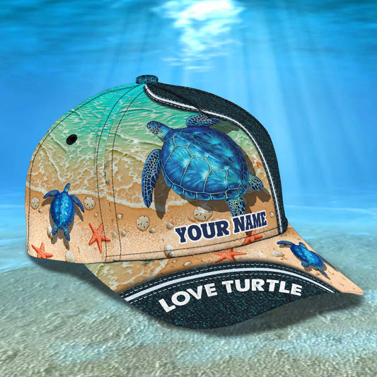 3D Classic Cap Turtle Lovers Personalized Name Cap Nama62 Lasfour CA1657