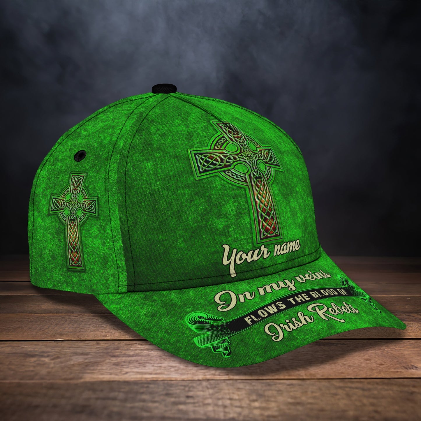 3D Classic Cap Irish Pride Personalized Name Cap 27 Lasfour CA2364