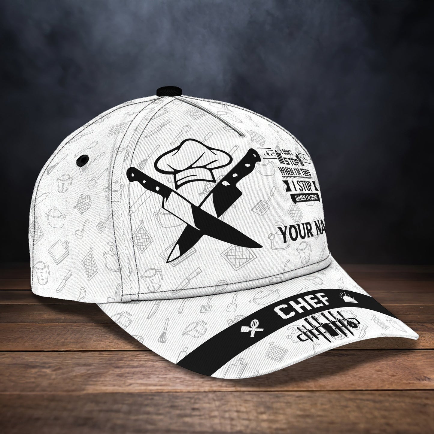 Personalized Master Chef Baseball All Over Print Cap For Men And Women, Special Cap Hat For Chef CO0407