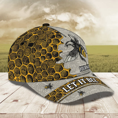 3D Classic Cap Bee 01 Personalized Name Cap Lasfour CA2013