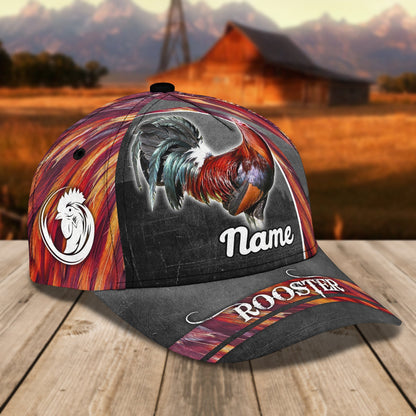 3D Classic Cap Rooster 05 Personalize Name Cap 204 Lasfour CA1069