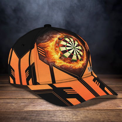 Personalized 3D Full Printed Dart Cap Hat, Dart on Fire Classic Cap, Cap for Dart Lover CO0200