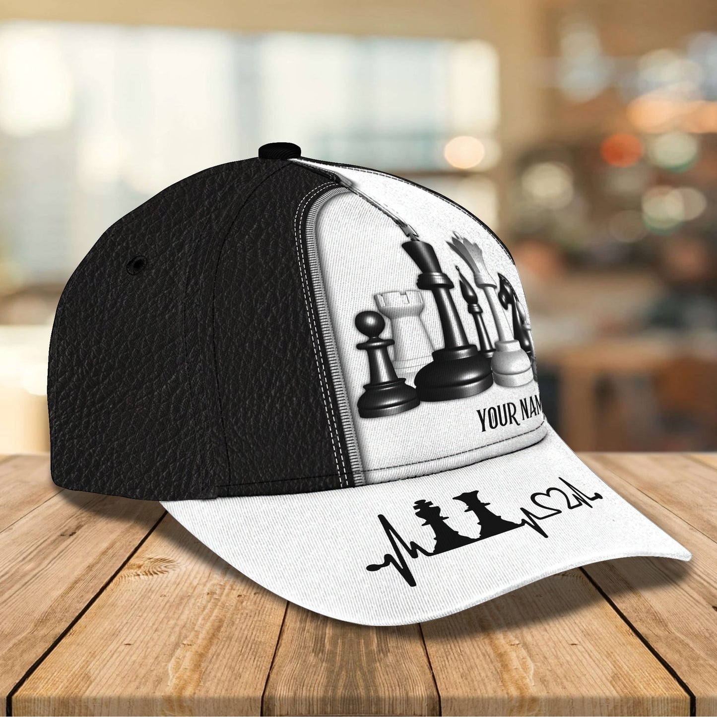 3D Classic Cap Chess Personalized Name Cap145 Lasfour CA1009