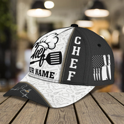 3D Classic Cap Chef Personalized Name Cap 170 Lasfour CA2225