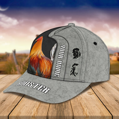 3D Classic Cap Rooster Personalized Name Cap 20 Lasfour CA0840