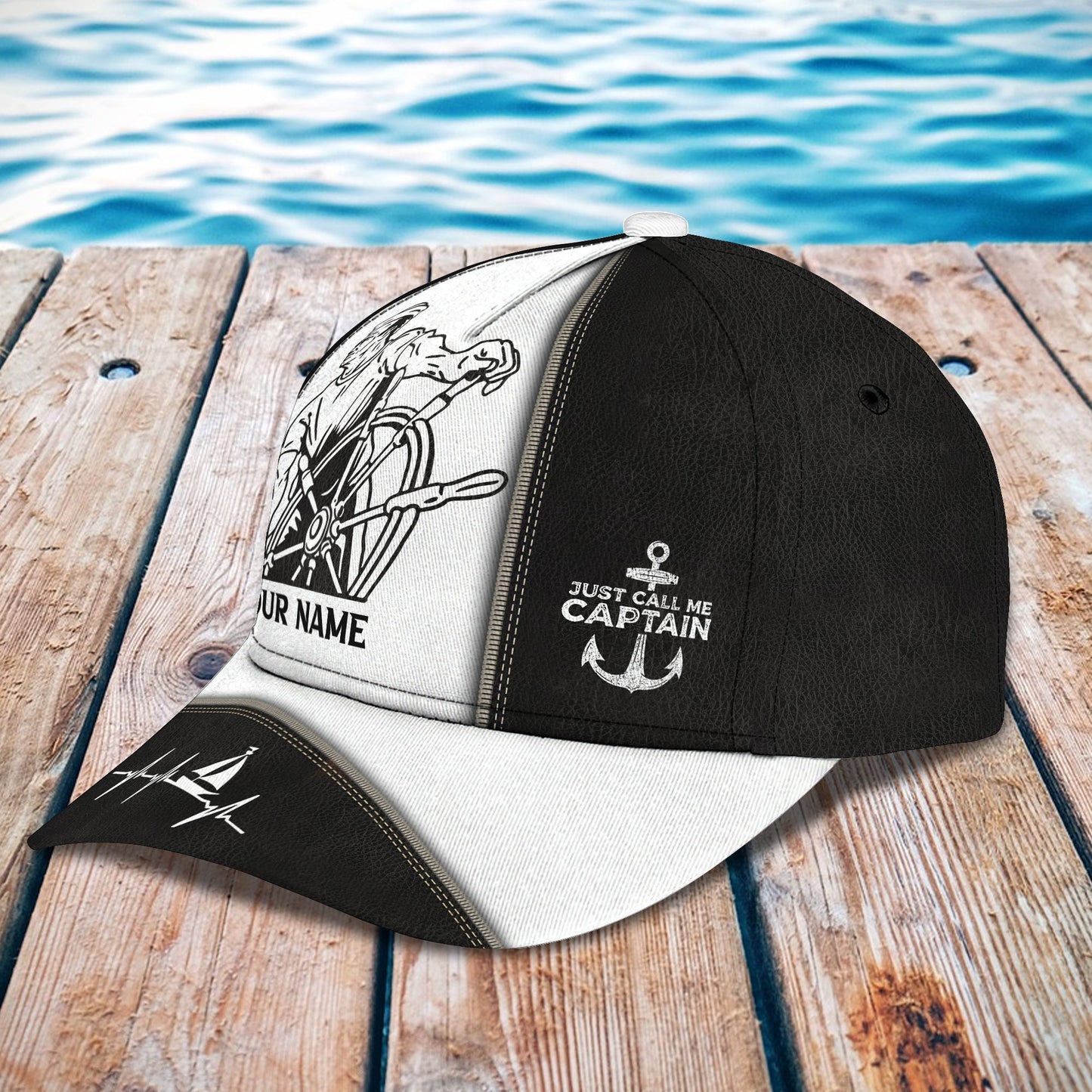 3D Classic Cap Sailor 01 Personalized Name Cap Lasfour CA1334