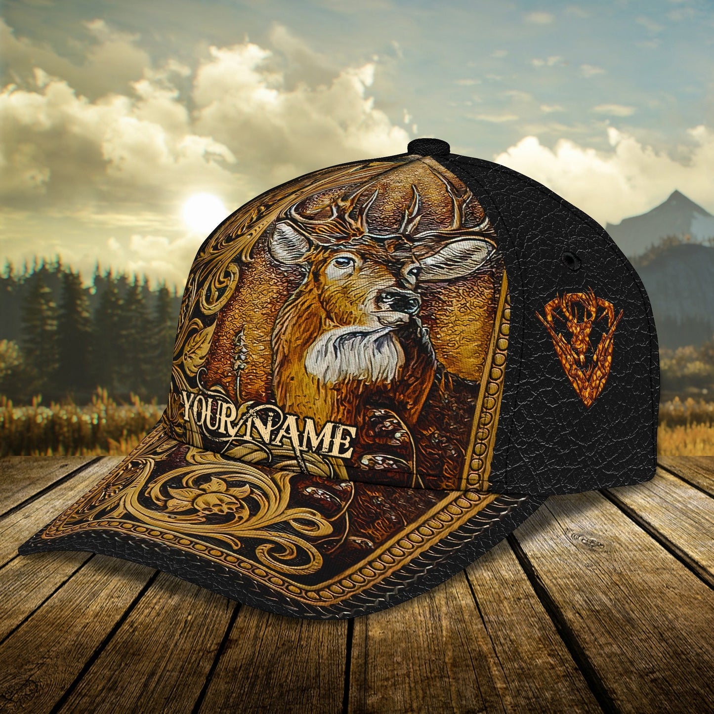 3D Classic Cap Deer Hunt Personalized Name Cap751 Lasfour CA1847