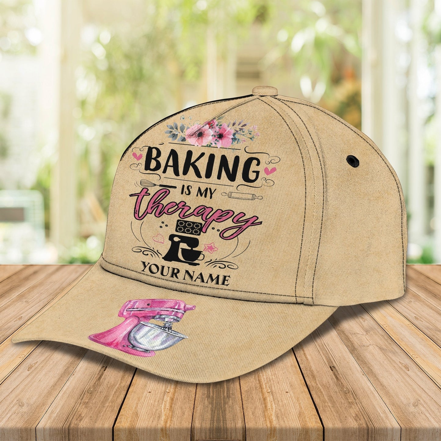 3D Classic Cap Baking Personalized Name Cap 072 Lasfour CA1994