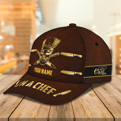 3D Classic Cap Personalized Name Cap Chef09 Lasfour CA2463