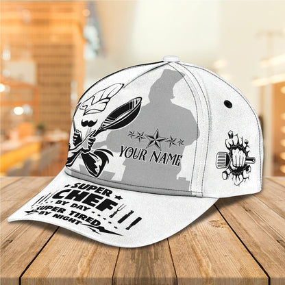 3D Classic Cap Chef Personalized Name Cap 17 Lasfour CA1783