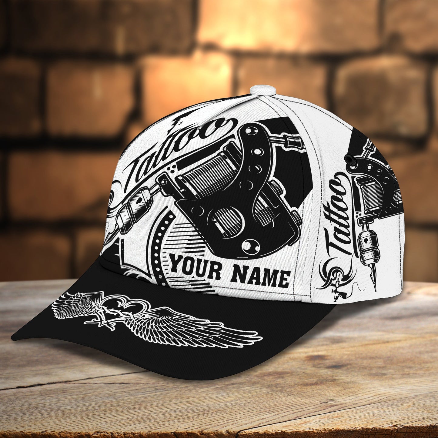 3D Classic Cap Tattoos Personalized Name Cap 79 Lasfour CA2067