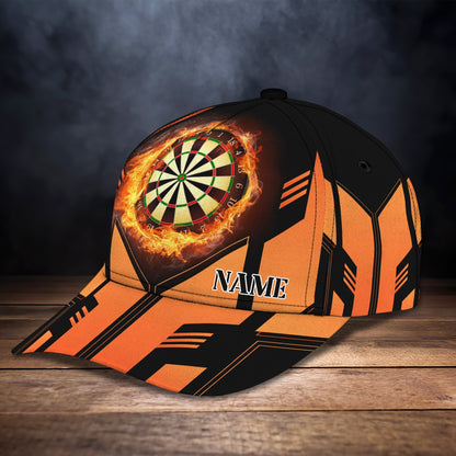 Personalized 3D Full Printed Dart Cap Hat, Dart on Fire Classic Cap, Cap for Dart Lover CO0200