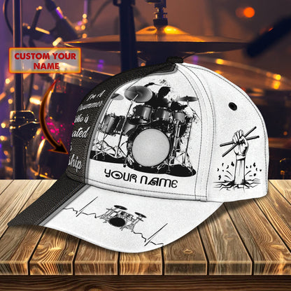 3D Classic Cap Personalized Name Cap Drum08 Lasfour CA1017