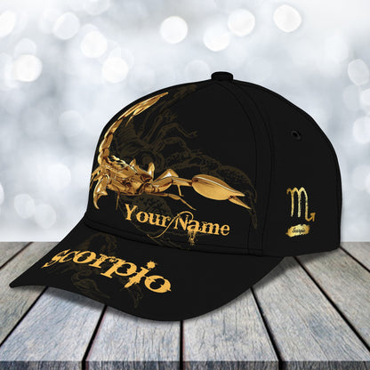 3D Classic Cap Scorpio Personalized Name Cap Nama297 Lasfour CA1548