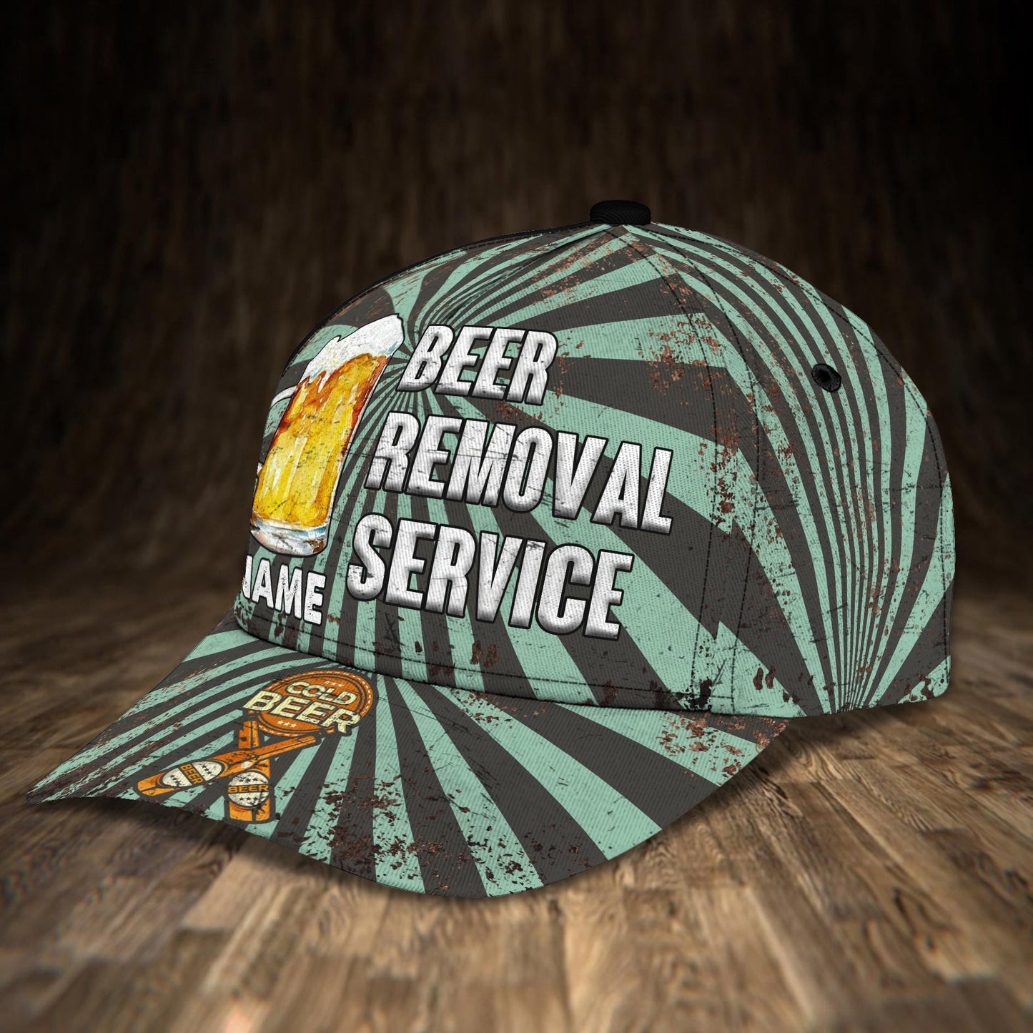 3D Classic Cap Beer Removal Servicepersonalized Name Cap nama266 Lasfour CA1572