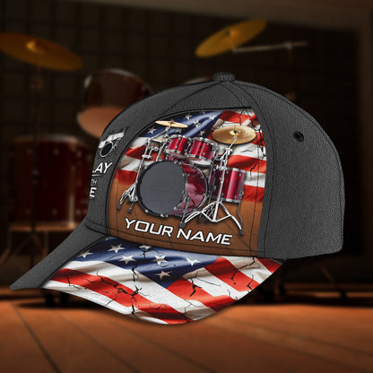 3D Classic Cap Drum 1 Personalized Name Cap Lasfour CA0792