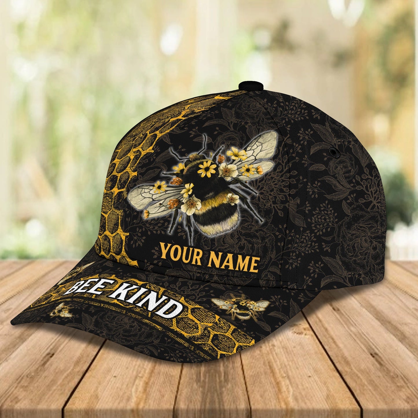 3D Classic Cap Bee 08 Personalized Name Cap Lasfour CA2419